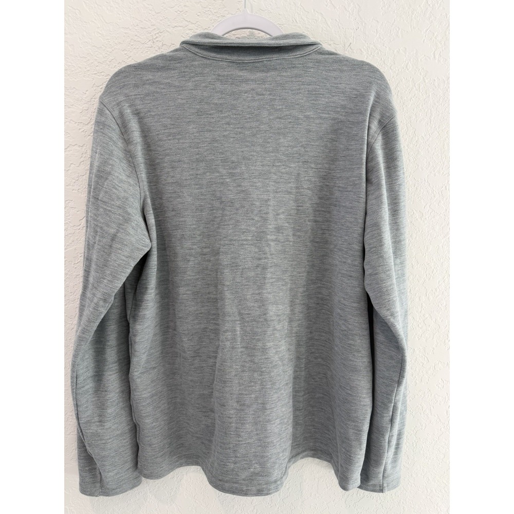 AFTCO Men's Gray 1/4 Zip Pullover Long Sleeve Mock Neck Fishing Shirt M - Picture 6 of 9